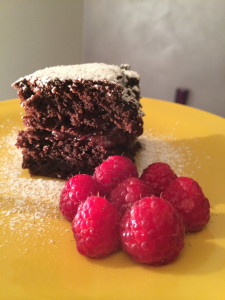 Torta cioccolato e lamponi